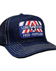 Denim Navy / White Stitching