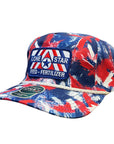 Brush Red, White, and Blue Flag Imperial Rope Cap