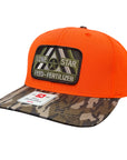 R880 Blaze Orange / Mossy Oak Bottomland Camo Twill w/ Camo Patch