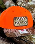 R880 Blaze Orange / Mossy Oak Bottomland Camo Twill w/ Camo Patch