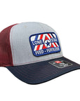 Heather Grey/Cardinal/Navy Cap