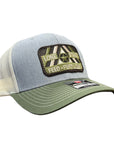 Heather Grey/Birch/Army Olive 112 with Camo Patch