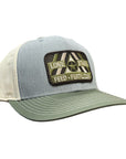 Heather Grey/Birch/Loden Twill Back 312 with Camo Patch