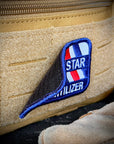 Hook and Loop Tactical Lone Star Patch - Red, White, & Blue