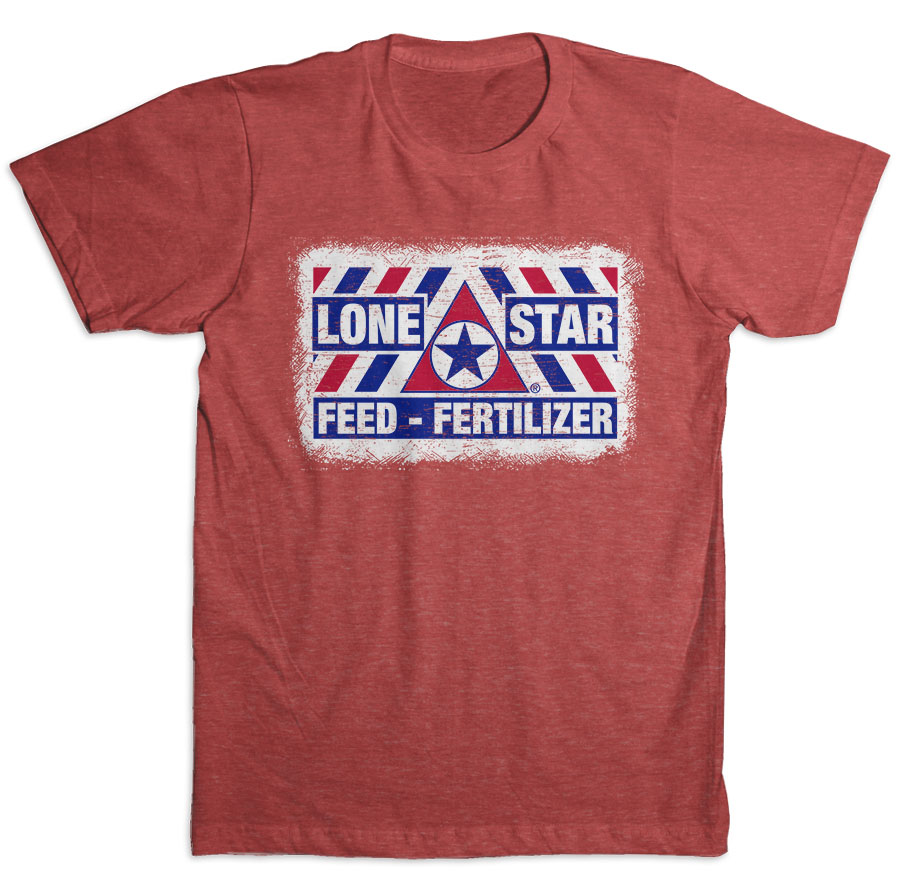 Heather Red Short Sleeve T-Shirt Classic Logo – Lone Star