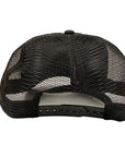 Quilted Solid Black Trucker