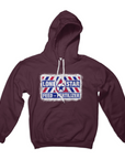Maroon Double Dry Eco Hooded Sweatshirt