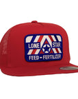 Red YP Flatbill w/ Large RWB Patch