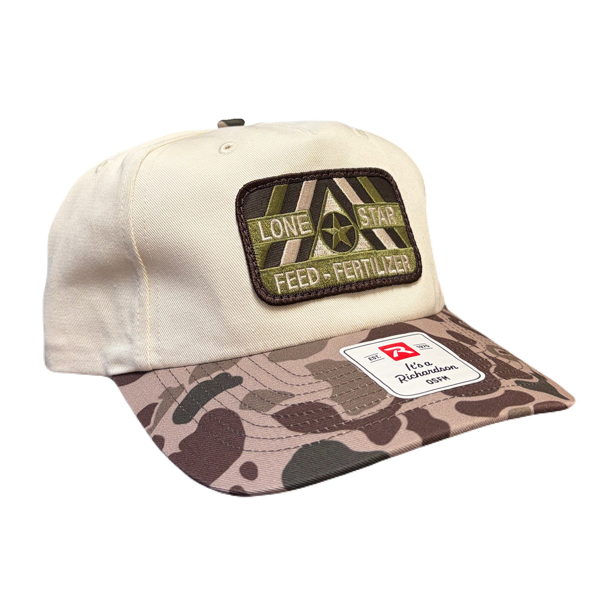 R356 Cream / Bark Duck Twill w/ Camo Patch