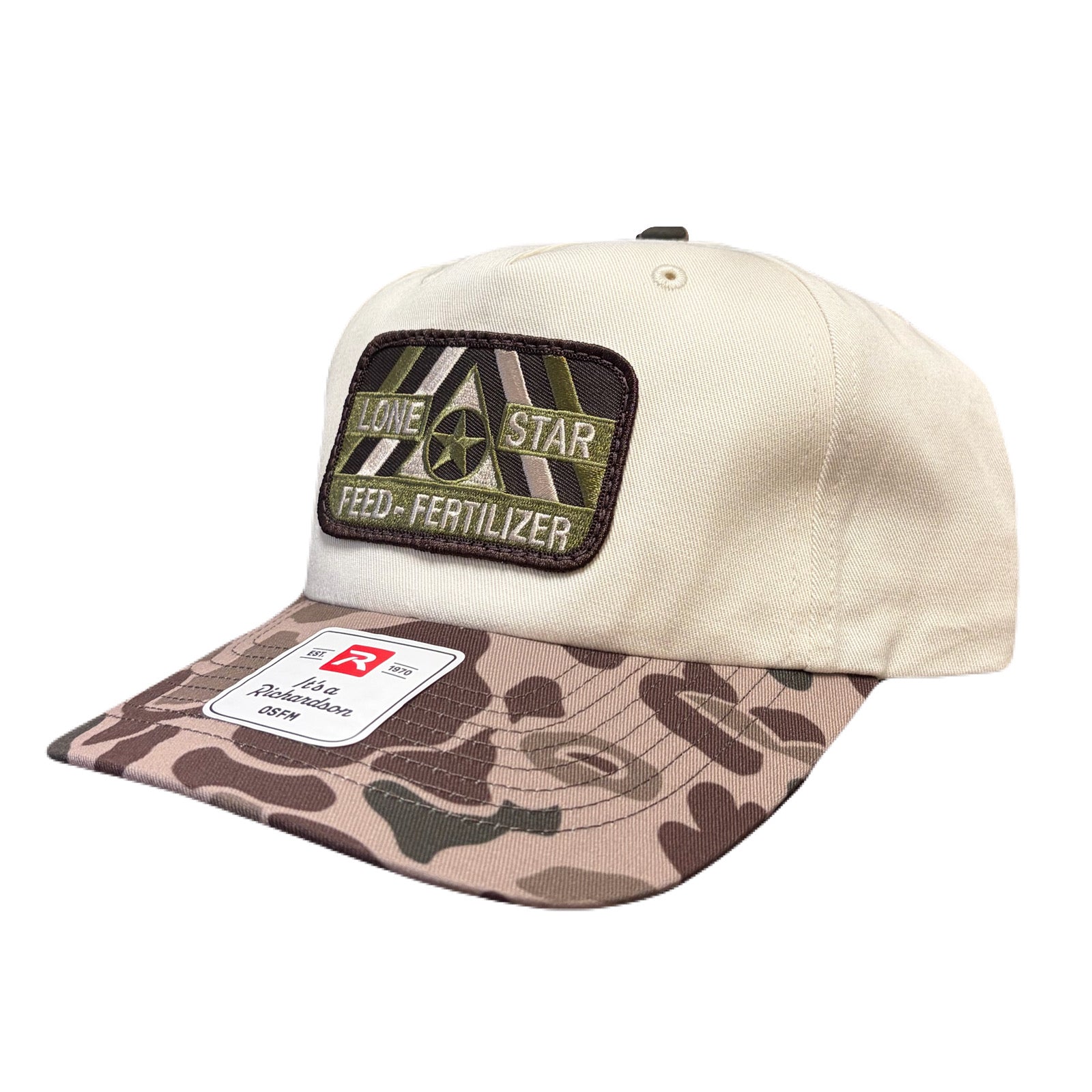 R356 Cream / Bark Duck Twill w/ Camo Patch