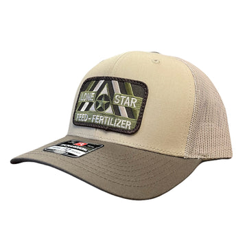 Combination Khaki/Chocolate Chip with Camo Patch