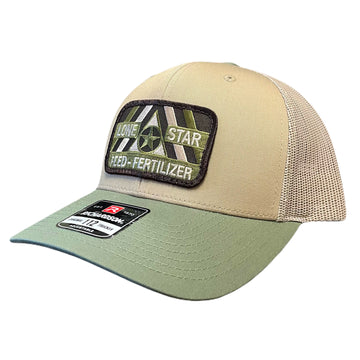 Combination Khaki/Loden with Camo Patch