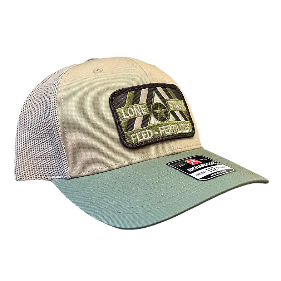 Combination Khaki/Loden with Camo Patch