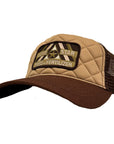 Quilted Khaki/Brown Camo Trucker