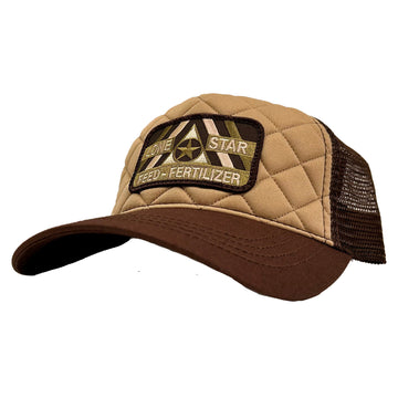 Quilted Khaki/Brown Camo Trucker