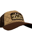 Quilted Khaki/Brown Camo Trucker