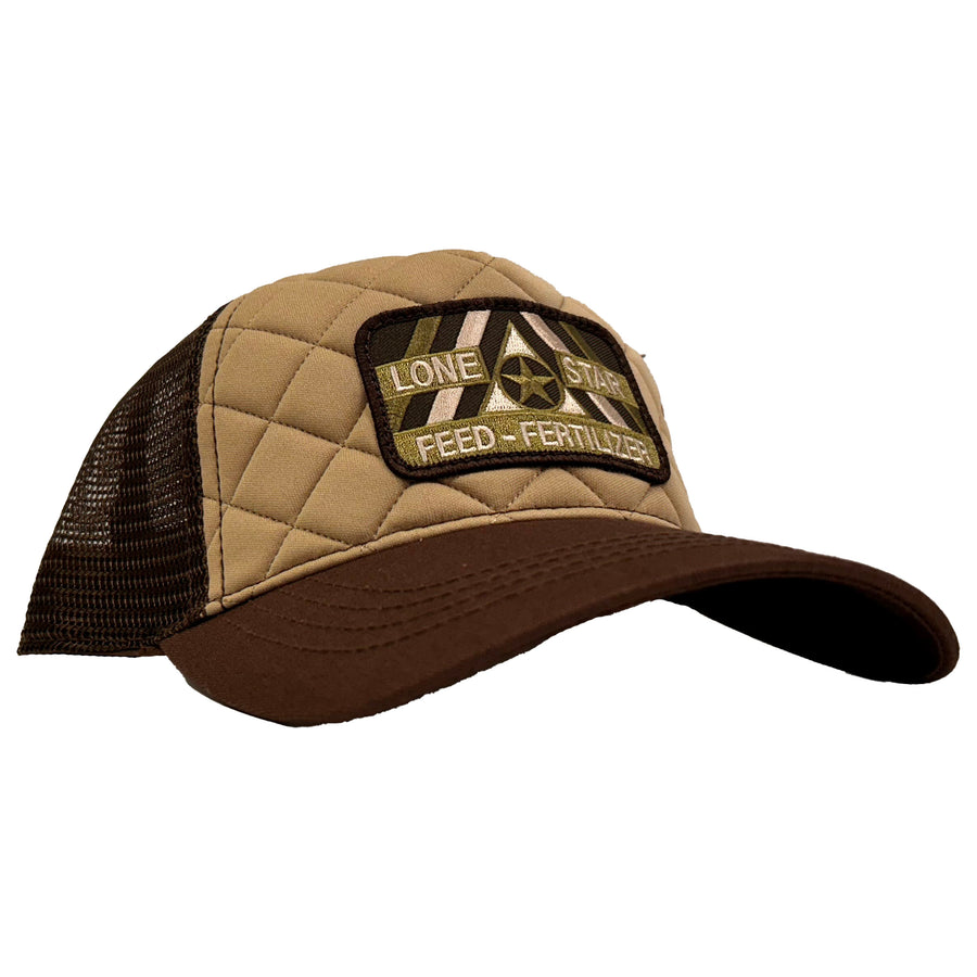 Quilted Khaki/Brown Camo Trucker