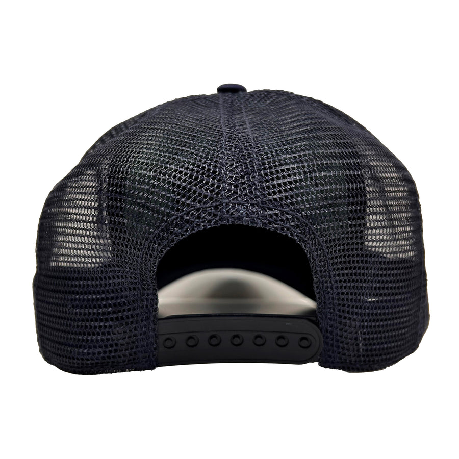 Quilted Light Blue/Navy Trucker