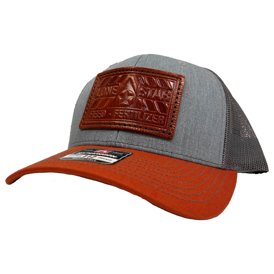 Heather Grey/Charcoal/Dark Orange w/ Leather Patch