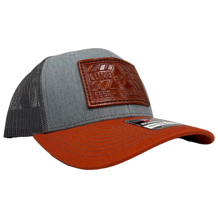 Heather Grey/Charcoal/Dark Orange w/ Leather Patch