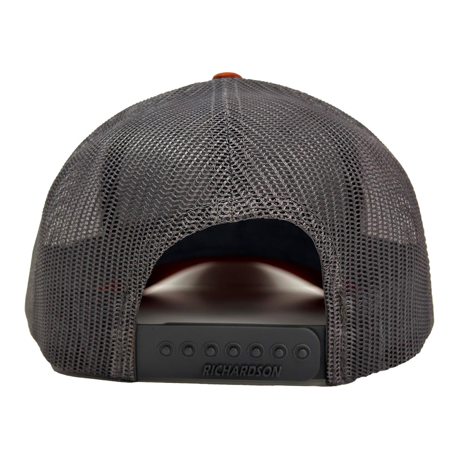 Heather Grey/Charcoal/Dark Orange w/ Leather Patch