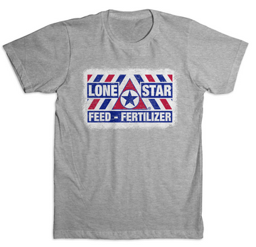Heather Grey Lone Star Short Sleeve T-Shirt Classic Logo