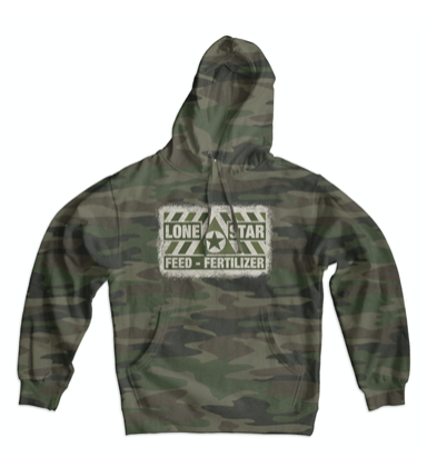 Forest Camo Midweight Hooded Sweatshirt with Camo Logo